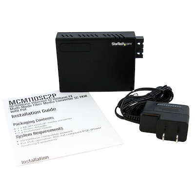 Fiber to Ethernet Media Converter w/ PoE - Fiber Media Converters