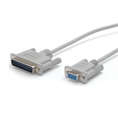10 ft DB25 to DB9 Serial Modem Cable - M/F