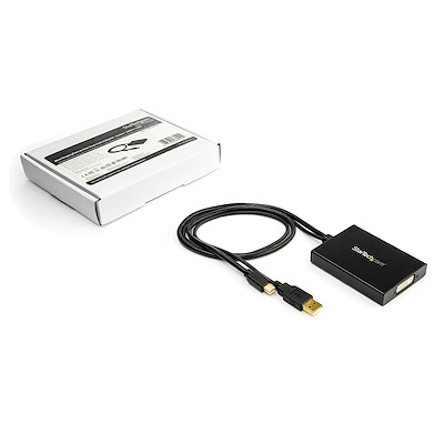 Mini DP - デュアルリンクDVI 変換アダプタ USBバスパワー対応