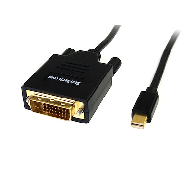 6ft (1.8m) Mini DisplayPort to DVI Cable - Mini DP to DVI Adapter Cable - 1080p Video - Passive mDP to DVI-D Single Link, mDP or Thunderbolt 1/2 Mac/PC to DVI Monitor/Display
