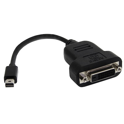 Mini DisplayPort to DVI Adapter - Active Mini DisplayPort to DVI-D Adapter Converter - 1080p Video - mDP or Thunderbolt 1/2 Mac/PC to DVI Monitor Dongle, mDP to DVI Single-Link