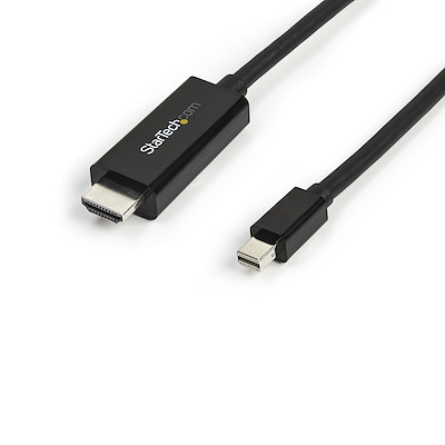 10ft (3m) Mini DisplayPort to HDMI Cable - 4K 30Hz Video - mDP to HDMI Adapter Cable - Mini DP or Thunderbolt 1/2 Mac/PC to HDMI Monitor/Display - mDP to HDMI Converter Cord