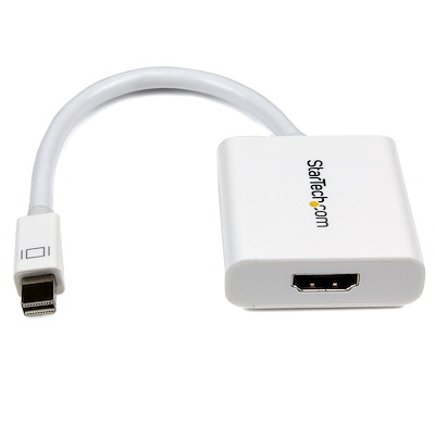 Mini DisplayPort to HDMI Active Video and Audio Adapter Converter - Mini DP to HDMI - 1920x1200 - White