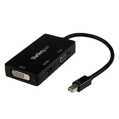 Gaweb 3 in 1 Mini Display Port DP to HDMI VGA DVI Adapter Cable for MacBook Pro Air Black 
