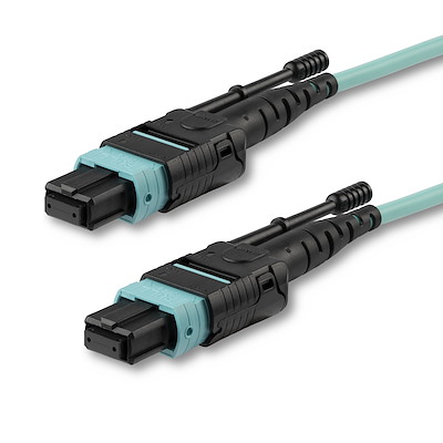 5m (15ft) MTP(F)/PC to MTP(F)/PC OM3 Multimode Fiber Optic Cable, 12F  Type-A, OFNP, 50/125µm LOMMF, 40G Networks, Low Insertion Loss, MPO Fiber  Patch
