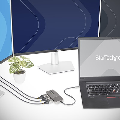 USB-C - 3x DisplayPort 1.4 変換アダプター／トリプルモニター