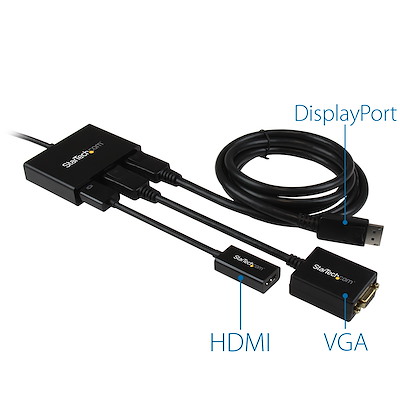 3ポートMSTハブ　DisplayPort - 3x DisplayPort マルチモニタースプリッタ　4K対応　Windowsのみ対応