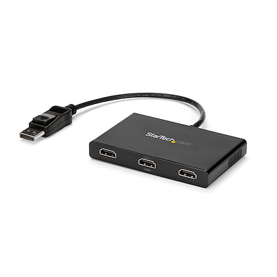 3-Port Multi Monitor Adapter - DisplayPort 1.2 to 3x HDMI MST Hub - Triple 1080p HDMI Monitors - Video Splitter for Extended Desktop Mode on Windows PCs Only - DP to 3x HDMI
