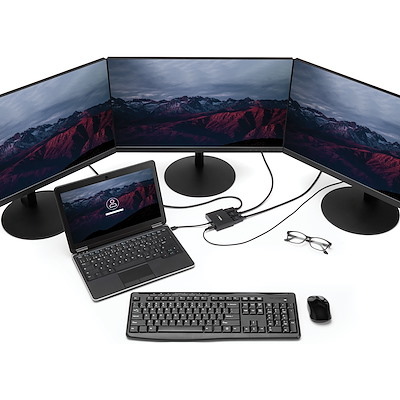 3-Port Multi Monitor Adapter - Mini DisplayPort to DisplayPort MST