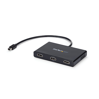 3-Port Multi Monitor Adapter - Mini DisplayPort to HDMI MST Hub - Triple 1080p or Dual 4K 30Hz - Video Splitter for Extended Desktop Mode on Windows Only - mDP 1.2 to 3x HDMI