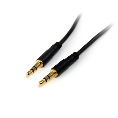 Câble slim audio stéréo de 3,5 mm (M/M) - 4,6 m - Connecteurs plaqués en or