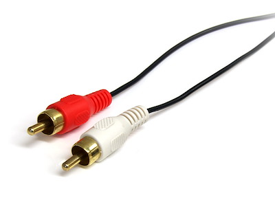 6 ft Stereo Audio Cable 3.5mm to 2x RCA - Audio Cables and Adapters