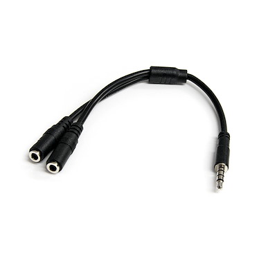 Headset adapter with headphone/mic plugs - Audio Cables and Adapters |