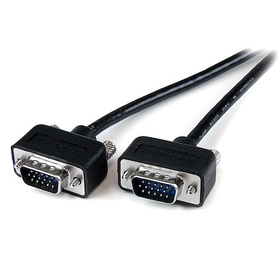15 ft Thin Coax High Res Monitor VGA Cable -Low Profile HD15 M/M