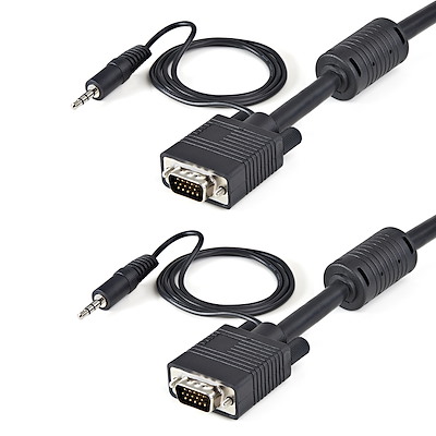5m Coax High Resolution Monitor VGA Video Cable with Audio HD15 M/M
