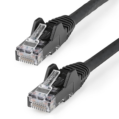 50cm CAT6 Ethernet Cable - LSZH (Low Smoke Zero Halogen) - 10 Gigabit 650MHz 100W PoE RJ45 10GbE UTP Network Patch Cord Snagless with Strain Relief - Black, CAT 6, ETL Verified, 24AWG
