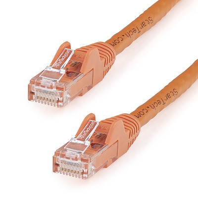 3m CAT6 Ethernet Cable - Orange CAT 6 Gigabit Ethernet Wire -650MHz 100W PoE RJ45 UTP Network/Patch Cord Snagless w/Strain Relief Fluke Tested/Wiring is UL Certified/TIA