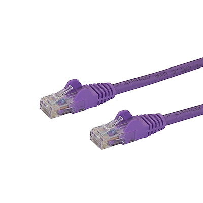 Cat5e Ethernet netwerkkabel met snagless RJ45 connectors - UTP kabel 10m paars