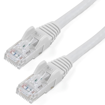 30m CAT6 Ethernetkabel - 10 Gigabit 650MHz 100W PoE LAN Internetkabel - Snagless RJ45 10GbE UTP Netwerk Patchkabel met Trekontlasting - Wit - Individueel getest - TIA/UL