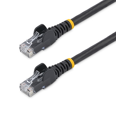 Black Network Cable LAN Wire 15Ft 15 Pack Cat6 Ethernet Patch RJ-45 