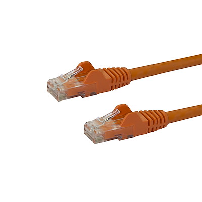 7m CAT6 Ethernet Cable - Orange CAT 6 Gigabit Ethernet Wire -650MHz 100W PoE RJ45 UTP Network/Patch Cord Snagless w/Strain Relief Fluke Tested/Wiring is UL Certified/TIA
