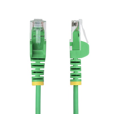 CAT6 LANケーブル／スリム／2m／グリーン／100W PoE／スナッグレス