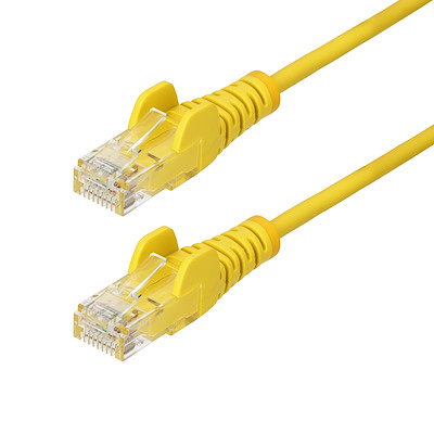 cat5e cat6 ケーブル　LANケーブル CAT6 LANケーブル／スリム／15m／イエロー／1Gb／100W PoE