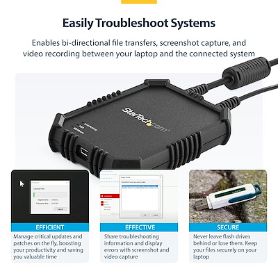 分配器・切替器 StarTech.com KVM Console to USB 2.0 Use this USB crash-cart adapter to turn your laptop into a