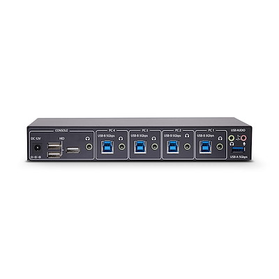 KMスイッチ／4ポート／マウス切換え／3.5mm USBオーディオ
