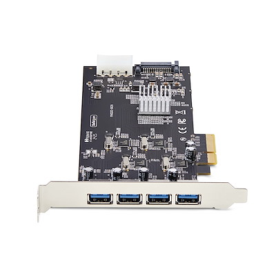 PCI Express拡張カード／PCIe 2.0 x4／4ポート USB 3.2 Gen 1 Type-A