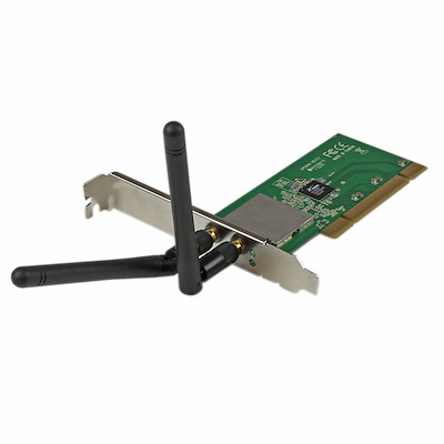 PCI Wireless N Adapter - 300 Mbps PCI 802.11 b/g/n Network Adapter Card –  2T2R 2.2 dBi