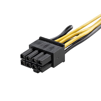 Câbles Adaptateurs PCIe 6 Broches Vers 8 Broches – Lot De 2, 22 Cm, Noir/jaune