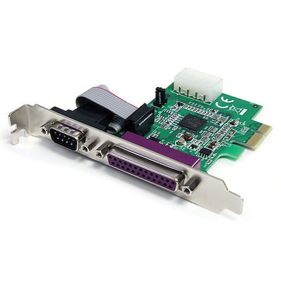1 DB25 LPT GLOTRENDS PCIE to 1 Port Serial RS232 Tarjeta de expansión paralela con Soporte de Perfil bajo PCI-E 1S1P