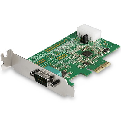 1-port PCI Express RS232 Serial Adapter Card - PCIe RS232 Serial Host Controller Card - PCIe to Serial DB9 - 16950 UART - Low Profile Expansion Card - Windows & Linux