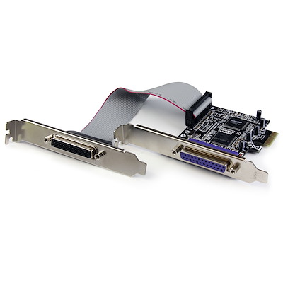 2 Port PCI Express / PCI-e Parallel Adapter Card – IEEE 1284 with Low Profile Bracket