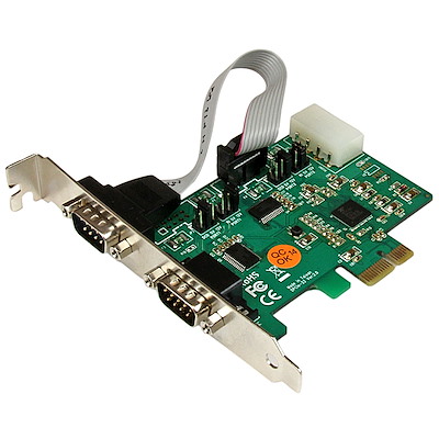 2 Port Industrial PCI Express (PCIe) RS232 Serial Card w/ Power Output and ESD Protection