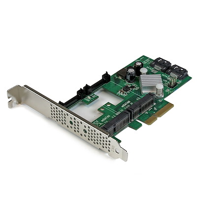 2-Port PCI Express 2.0 SATA III 6Gbps RAID Controller Card with 2 mSATA Slots and HyperDuo SSD Tiering