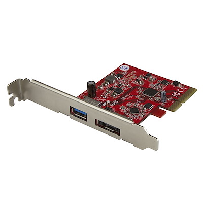 2-Port USB 3.1 (10Gbps) and eSATA PCIe Card - 1x USB-A and 1x eSATA