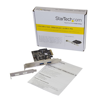 4-Port USB PCIe Card - 10Gbps USB 3.1/3.2 Gen 2 Type-A PCI Express Expansion Card - 2 Controllers - 4xUSB - Windows/Mac/Linux - USB adapter - PCIe 3.0 x4 - USB 3.1 Gen 2 x 4 4-Port USB PCIe Card - 10Gbps USB 3.1/3.2 Gen 2 Type-A PCI Express Expansion Card - 2 Controllers - 4xUSB - Windows/Mac/Linux - USB adapter - PCIe 3.0 x4 - USB 3.1 Gen 2 x 4