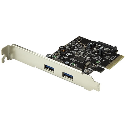 Vaorwne Desktop PCI-E zu USB 3.0 Erweiterungskarte mit Schnittstelle USB 3.0 Dual Ports 20-Poliger Frontanschluss für XP/Vista 7/8/10 AC328 