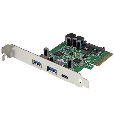 5-Port USB 3.1 PCIe Card - 1x USB-C (10Gbps), 2x USB-A (5Gbps) + 1x 2-Port IDC (5Gbps)