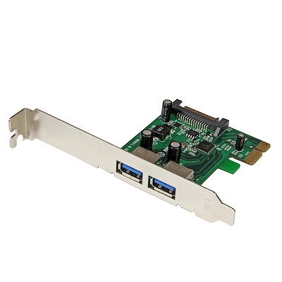 2 Port PCI Express (PCIe) SuperSpeed USB 3.0 Card Adapter with UASP - SATA Power