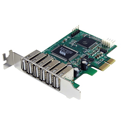 7 Port PCI Express Low Profile High Speed USB 2.0 Adapter Card