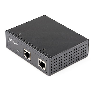 Industrial Gigabit Ethernet PoE Injector - 30W 802.3at PoE+ Midspan  48V-56VDC DIN Rail Power Over Ethernet Injector Adapter - -40C to +75C