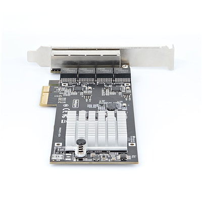 Intel® I225-Vチップを搭載した4ポートPCIeネットワークカード。NBASE