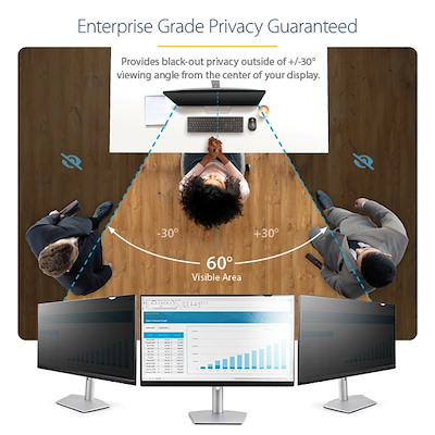 覗き見防止プライバシーフィルター／18.5インチ PCモニター用／アスペクト比16:9／23.1 x 41.0cm／視野角60度／光沢&非光沢  両面使用／ブルーライトカット／パソコンディスプレイ 液晶保護フィルム