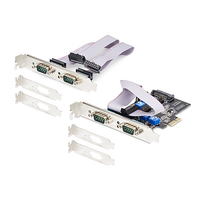 Add four RS-232, RS-422, or RS-485-capable DB9 Serial Ports to a