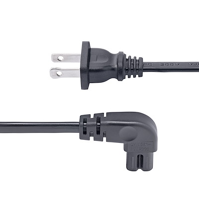 10ft (3m) Laptop Power Cord, NEMA 1-15P To C7, 7A 125V, 18AWG, Laptop Replacemen