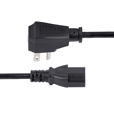 6ft/1.8m Computer Power Cord, 18AWG, Flat NEMA 5-15P to C13