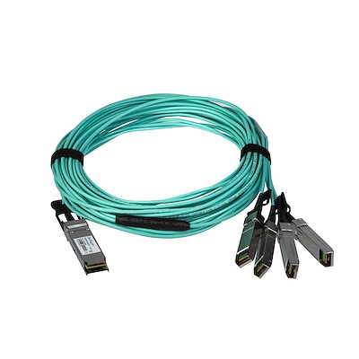 AOCブレークアウトケーブル／7m／Cisco製品QSFP-4X10G-AOC7M互換／アクティブ光ケーブル／C9300 C3850対応